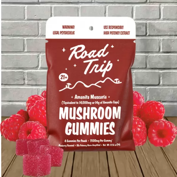 Road Trip Amanita Muscaria Mushroom Gummies
